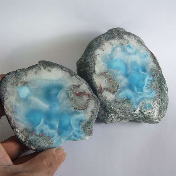 ラリマー　一刀石原石　1721g【送料込】　LMRG061　ドミニカ共和国の鉱山から　larimar 17枚目の画像