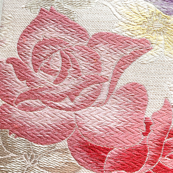 『ブリリアンスローズ - Brilliance Rose』　大切な方へ　薔薇　B6大判サイズ　一点品　御朱印帳　桐生織物 15枚目の画像