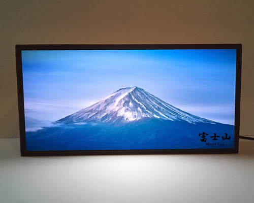 富士山【3Lサイズ】金 純金 ゴールド 看板 置物 雑貨 ライトBOX