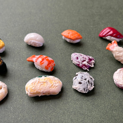 ［期間限定送料無料］お寿司と天ぷら置き時計&ボールペン&ペン立てになる海鮮丼置物 6枚目の画像