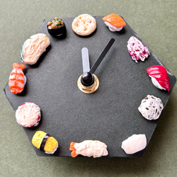 ［期間限定送料無料］お寿司と天ぷら置き時計&ボールペン&ペン立てになる海鮮丼置物 8枚目の画像
