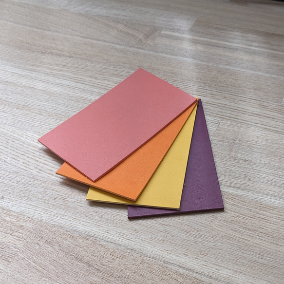 レザーA5封筒 (ベージュ × 選べるカラー)【カスタム承ります】 7枚目の画像