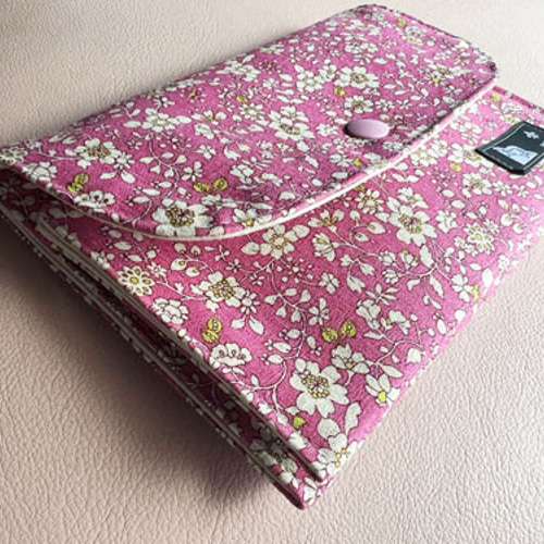 マルチ3仕切りポーチ（ふたごポーチ）花柄 ローズ ポーチ アトリエ  