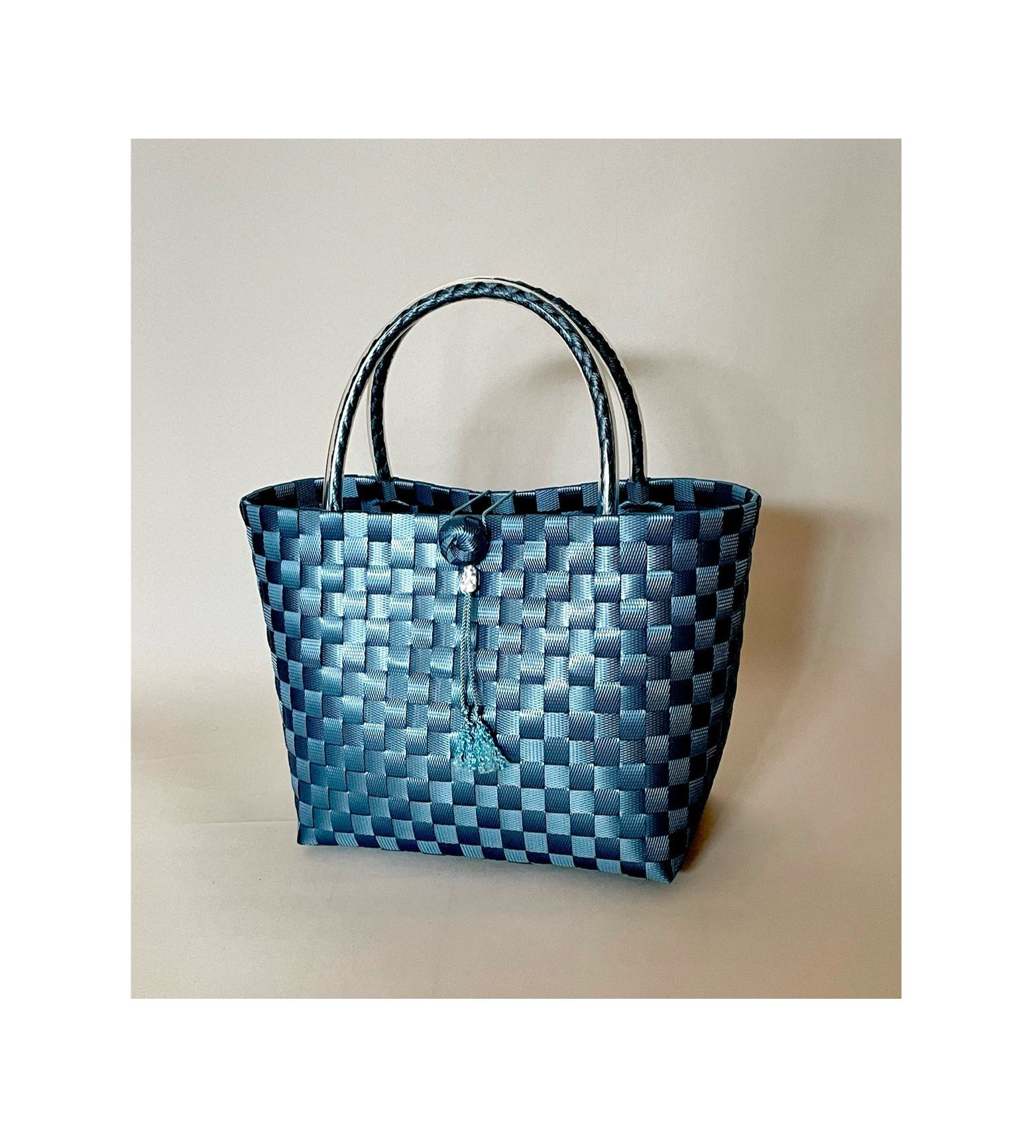 プラカゴバッグ　超bigサイズ（藍色）