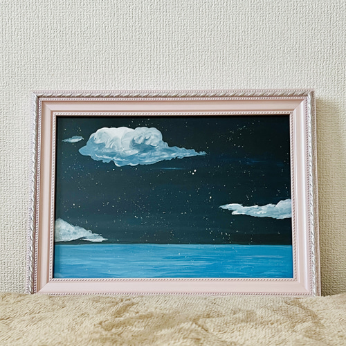 夜の海 絵画 あやか 通販 15730905｜Creema(クリーマ) ハンドメイド