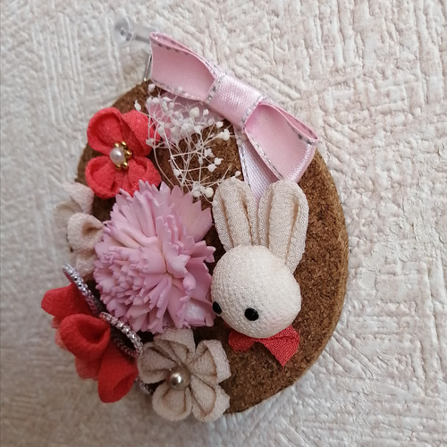 【母の日に贈る】うさぎ・ カーネーション プレゼント/ギフト【ハンドメイド】 母の日に贈る】うさぎ・ カーネーション プレゼント/ギフト