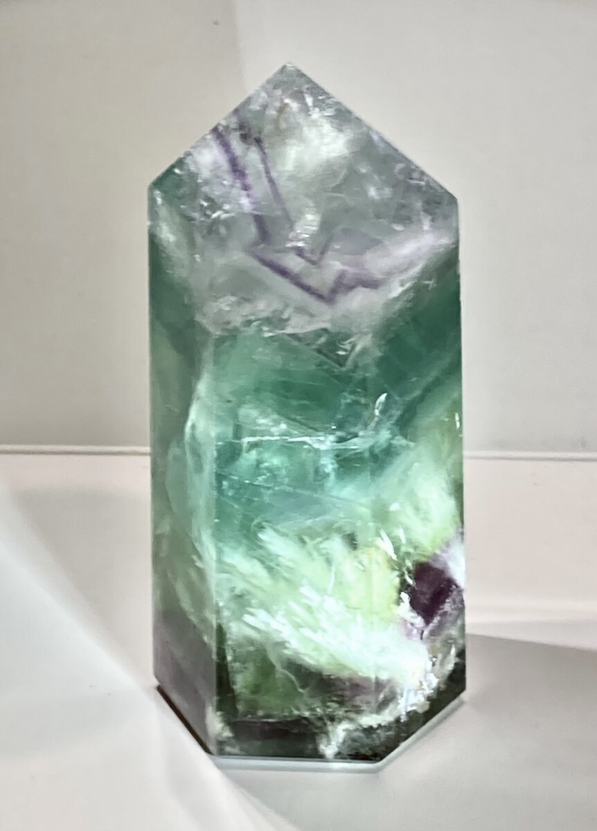 エンジェルフェザー✨　レインボー　フローライト　マルチカラー　蛍石　ポイント