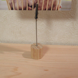 天然無垢　木製クリップスタンド〔Cylinder〕mini 3枚目の画像