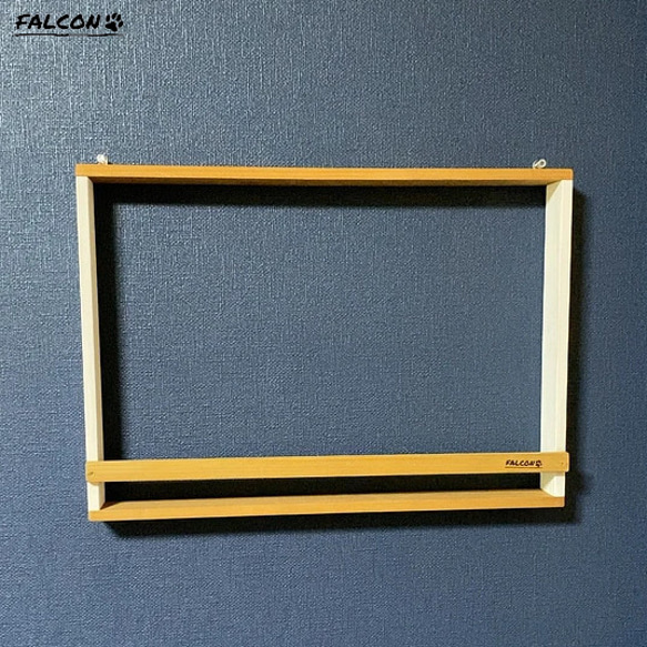 [工房FALCON] 壁掛けシェルフ　オーク and ホワイトカラーver. 1枚目の画像