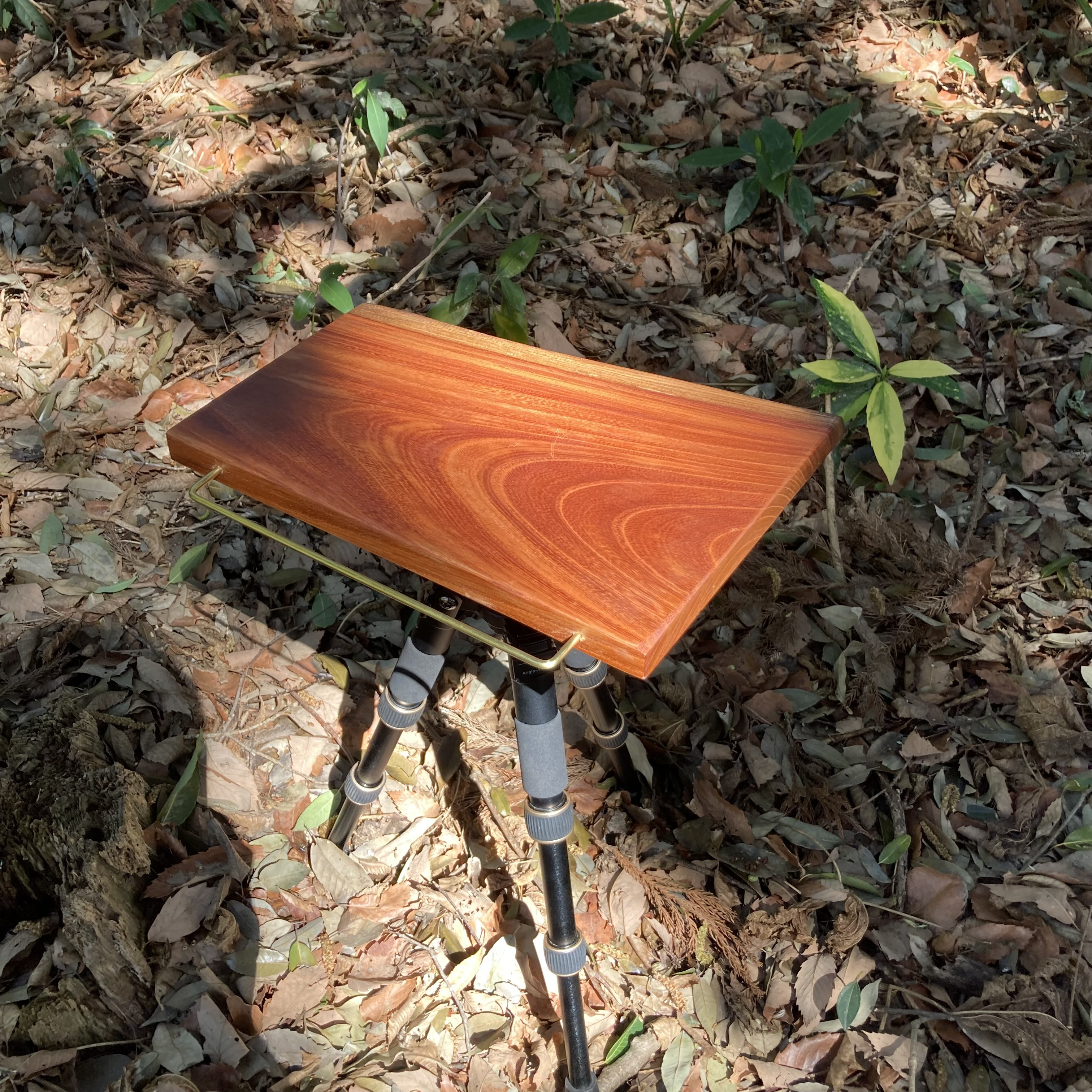 欅（ケヤキ）一枚板 キャンプ サイドテーブル アウトドア テーブル 3