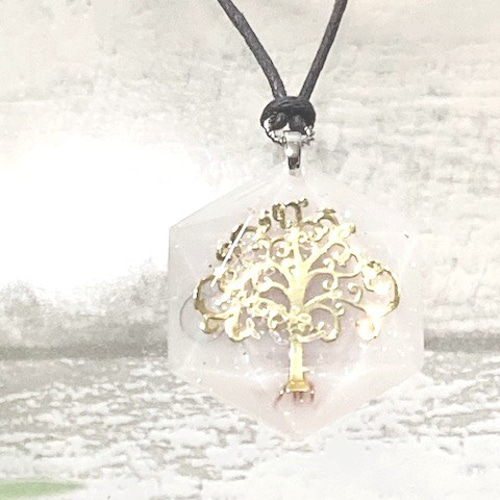 オルゴナイト 六芒星ペンダント 神聖幾何学図形 ツリーオブライフ