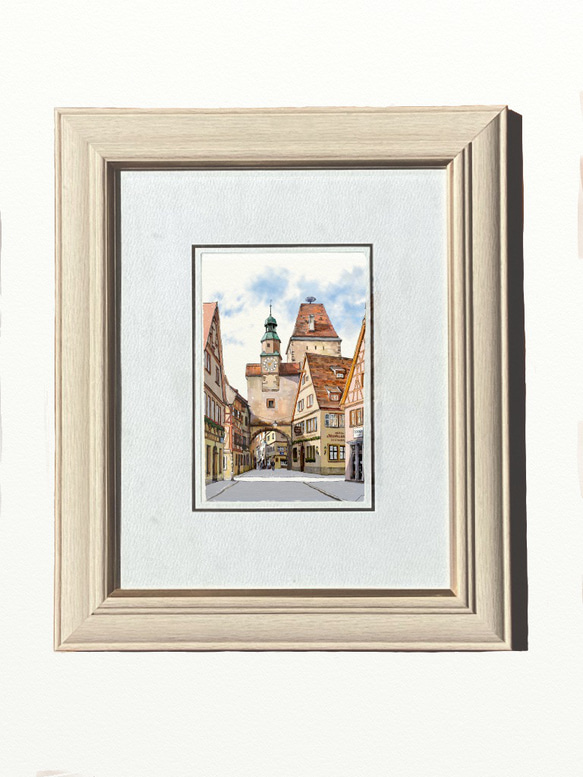 ポストカード ヨーロッパ風景画（組み合わせ自由4枚セット1.000円）No.228  ローテンブルク　レーダーガッセ 2枚目の画像