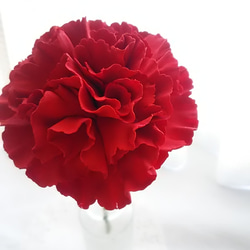 ❁泥花康乃馨（紅）1、室內花、花瓶❁ 第3張的照片