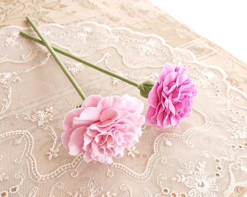 専用　カサブランカチューリップかすみ草　クレイフラワーレンジ　クレイフラワー 専用 カサブランカチューリップかすみ草 クレイフラワーレンジ クレイ