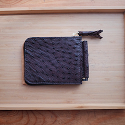 money clip system wallet【ostrich】 1枚目の画像