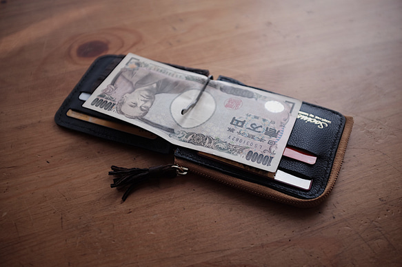 money clip system wallet【ostrich】 5枚目の画像