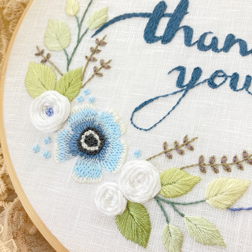 専用✤handmade刺繍ミモザリースいっぱいのファブリックパネル