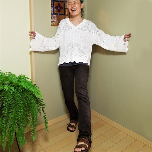 asana ヘンプコットン ヨガパンツ○草木染めマンゴーインディゴ 再入荷  