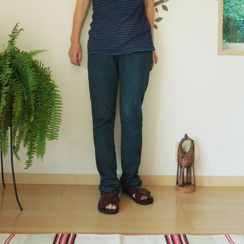 再入荷】asana ヘンプコットン ヨガパンツ○草木染めマンゴー  