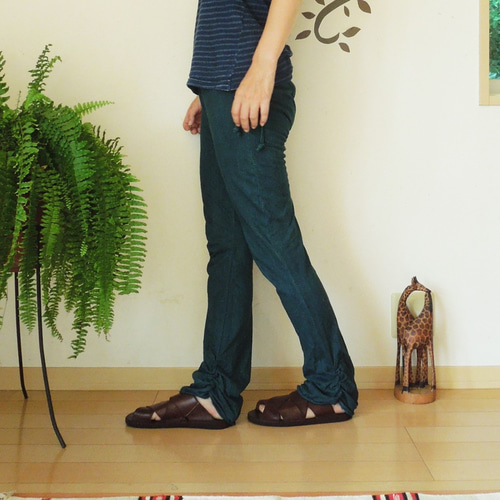 再入荷】asana ヘンプコットン ヨガパンツ○草木染めマンゴー
