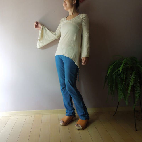 再入荷】asana ヘンプコットン ヨガパンツ○草木染めマンゴー  