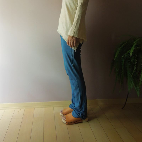 再入荷】asana ヘンプコットン ヨガパンツ○草木染めマンゴー