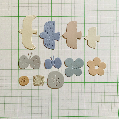 クラフトパンチ 北欧デザイン 鳥・蝶・花 ランダム色々セット 50枚入