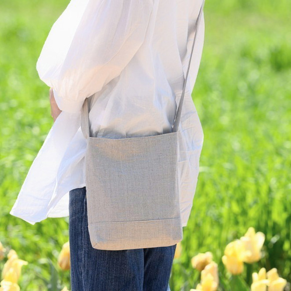 ナチュラルリネンのサコッシュ サコッシュ a.y.room 通販｜Creema  