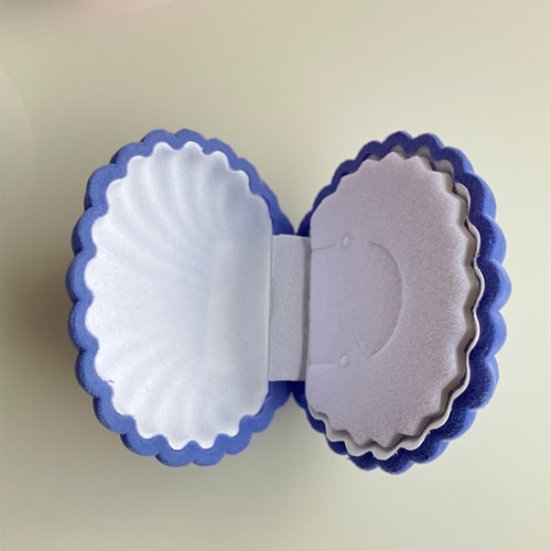 貝細工のアクセサリーケース ☆貝のアクセサリー ケース☆ギフト用ボックスケース☆ホワイト