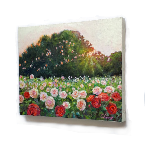 夕暮れのバラ園 絵画 チェリー Cherry 通販 15732390｜Creema