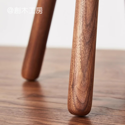 ビスケット型ベンチ ウォールナット 無垢材 イス スツール 椅子 木製 ハンドメイド インテリア おうち時間 家具 11枚目の画像