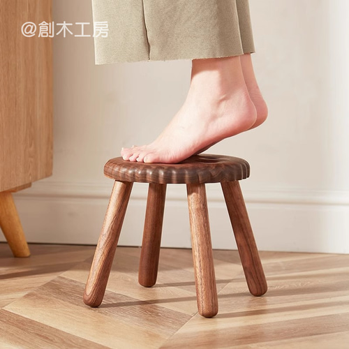 ハンドメイド　ベンチ　椅子　スツール　長さ57.5cm Amazon｜小さな足スツール 二段階段椅子 ポータブルシューズ