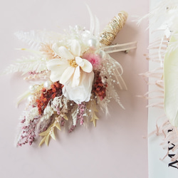 【受注制作】ウェディングブーケ　花束　ブートニア　ヘッドドレス　結婚祝　前撮り　和装　母の日　お誕生日　ギフト　お祝い 8枚目の画像