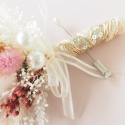 【受注制作】ウェディングブーケ　花束　ブートニア　ヘッドドレス　結婚祝　前撮り　和装　母の日　お誕生日　ギフト　お祝い 12枚目の画像