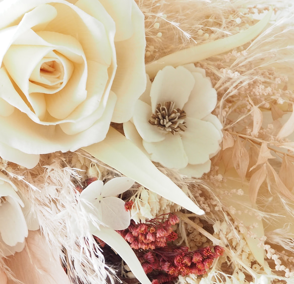 【受注制作】ウェディングブーケ　花束　ブートニア　ヘッドドレス　結婚祝　前撮り　和装　母の日　お誕生日　ギフト　お祝い 4枚目の画像