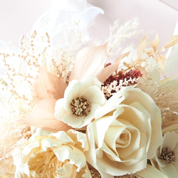 【受注制作】ウェディングブーケ　花束　ブートニア　ヘッドドレス　結婚祝　前撮り　和装　母の日　お誕生日　ギフト　お祝い 6枚目の画像