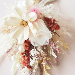 【受注制作】ウェディングブーケ　花束　ブートニア　ヘッドドレス　結婚祝　前撮り　和装　母の日　お誕生日　ギフト　お祝い 10枚目の画像