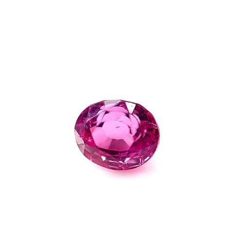スリランカ産 ルビー 0.514ct オーバルミックスカット 蛍光性 ルース