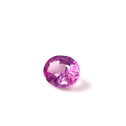 ピンクサファイア　蛍光性　オーバルミックスカット　ルース　0.416ct 宝石　GEM サファイア 2枚目の画像