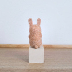 うたたねウサギ：アイボリー【羊毛フェルト】 7枚目の画像