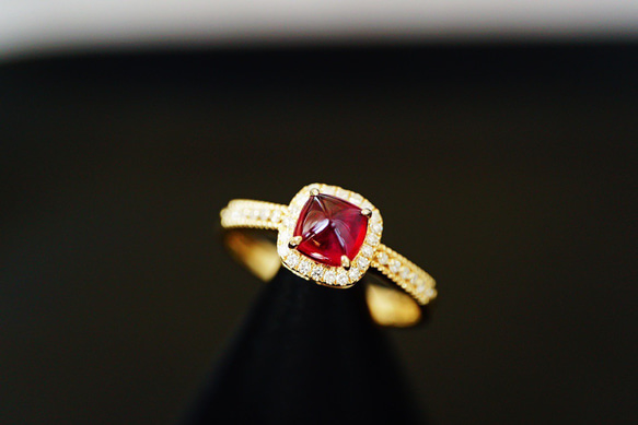 1ct 豪華K18WG ダイヤモンドリング