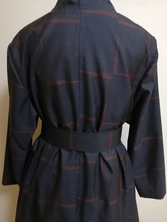 SOLD　着物リメイク　フレアーコート　大島紬 