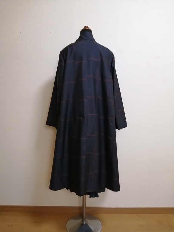 SOLD　着物リメイク　フレアーコート　大島紬 