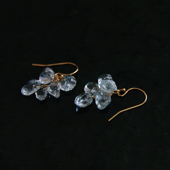 fusa : Aquamarine (earring) 小海藍寶石流蘇耳環 第8張的照片