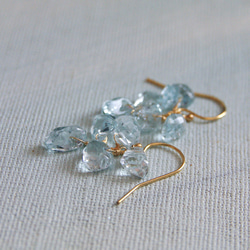 fusa : Aquamarine (earring) 小海藍寶石流蘇耳環 第4張的照片