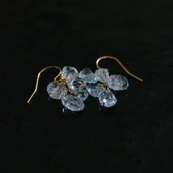 fusa : Aquamarine (earring) 小海藍寶石流蘇耳環 第7張的照片