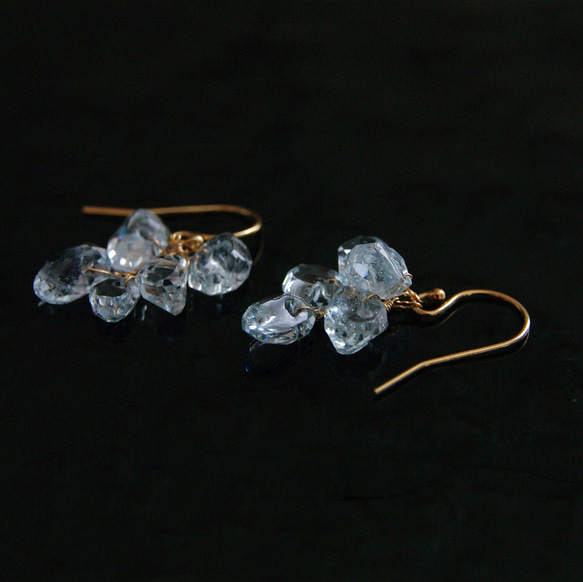 fusa : Aquamarine (earring) 小海藍寶石流蘇耳環 第5張的照片