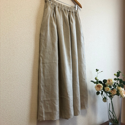 AMBIDEX Store ○〇ひまわりプリント ギャザースカート(F チャ