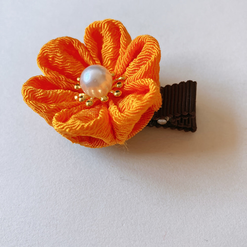 お花の髪飾り〜お花1つ花座あり〜＊29色から選べます○つまみ細工