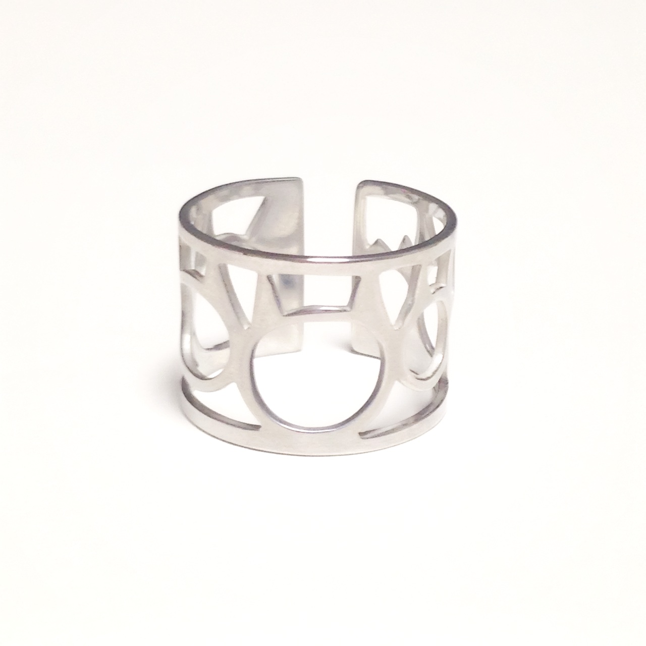 【7日以内に発送】リング／シルバー 猫盛りデザイン ※10号